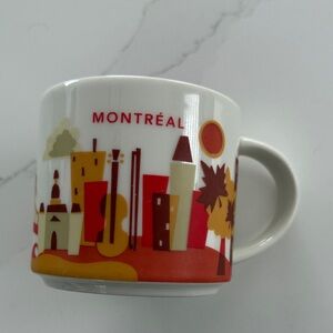 Starbucks ‘You are Here’ Collectors Mug- Montréal Skyline Mug - Red and White